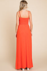 Culture Code Women's Smocked Cami Maxi Dress with Pockets - Versatile and Stylish